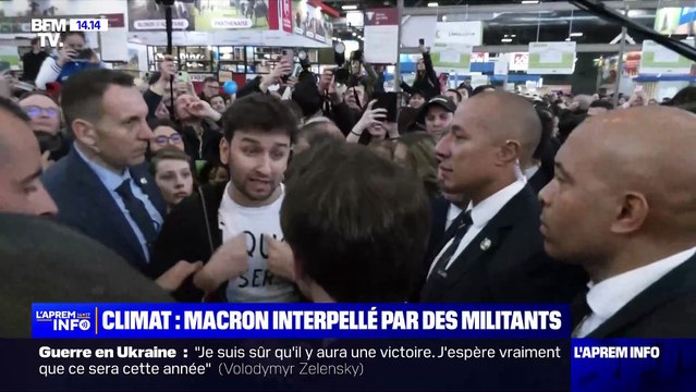 Incident : Au Salon de l'agriculture, Emmanuel Macron agacé par un militant écolo qui l'interpelle et refuse d'écouter ses réponses : Je suis élu par le peuple français, vous êtes élus par qui ?