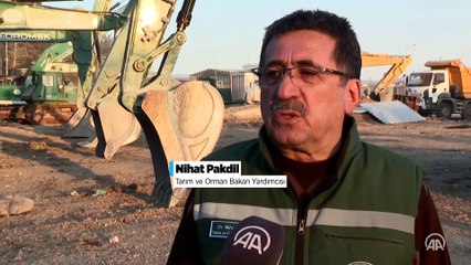 Tarım ve Orman Bakanlığı, Kahramanmaraş'ta enkazların kaldırılması için sahada