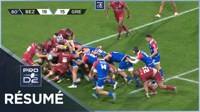 PRO D2 - Résumé AS Béziers Hérault-FC Grenoble Rugby: 19-20 - J22 - 2022-2023