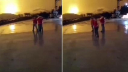 7.7'lik depremden yeni görüntüler! Felaket anında gece gündüze dönmüş