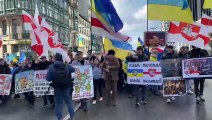 Белорусы Бельгии вместе с украинцами и европейцами прошлись маршем по улицам Брюсселя