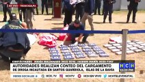 ¡Arriba a la capital droga incautada en Islas de La Bahía!