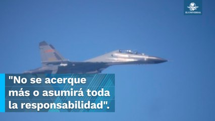 Avión caza chino amenaza a otro de EU en los aires