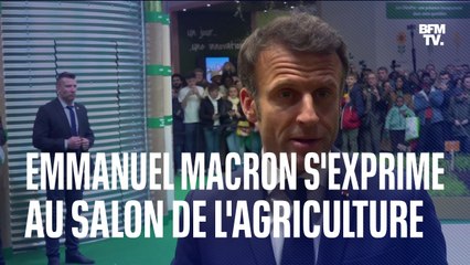 Emmanuel Macron s'exprime au salon de l'Agriculture