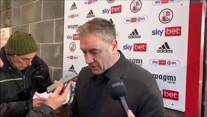 Crawley Town vs Carlisle reaction