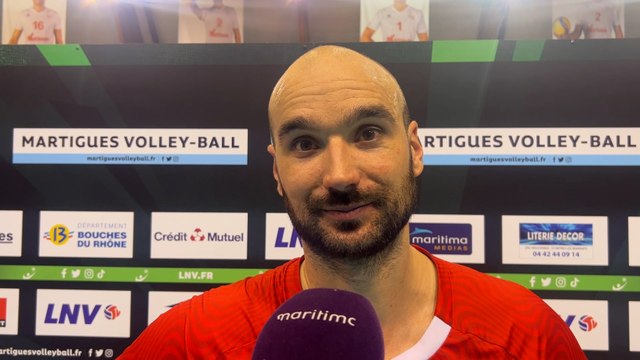 Interview maritima: Raphaël Attié après la défaite de Martigues Volley contre Rennes