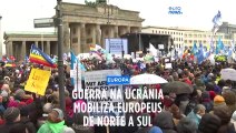 Europeus mobilizam-se contra a invasão russa da Ucrânia