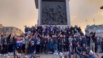 Newcastle United fans gather in Trafalgar Square ahead of Carabao Cup final