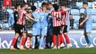 Joe Nicholson reacts as Sunderland are beaten 2-1 by Coventry despite Amad Diallo goal