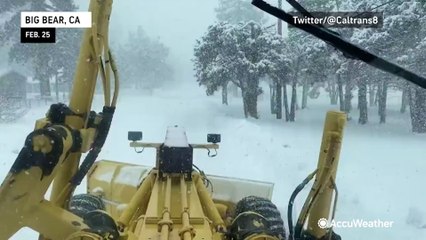 California experiencing snowfall throughout the weekend
