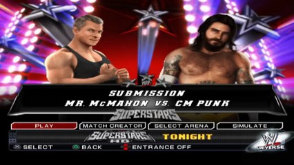 WWE SmackDown vs Raw 2011 Mr. McMahon vs CM Punk