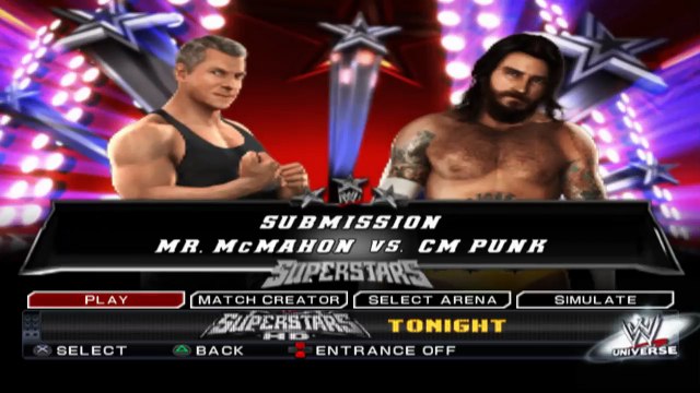 WWE SmackDown vs Raw 2011 Mr. McMahon vs CM Punk