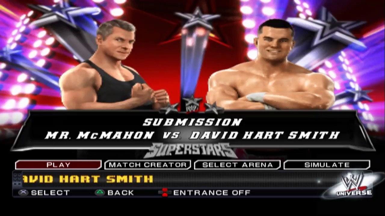 WWE SmackDown vs Raw 2011 Mr. McMahon vs David Hart Smith