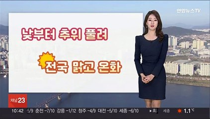 [날씨] 휴일 낮부터 추위 풀려…대기 건조, 화재 유의