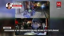 Guardia Nacional y Fuerza Civil asegura a 181 migrantes en Río Blanco y Cuitláhuac, Veracruz