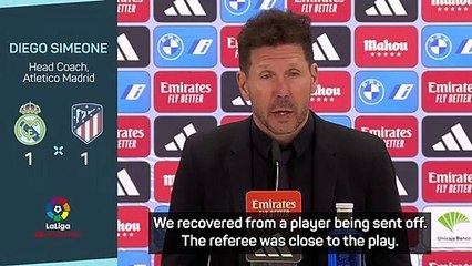 Simeone wants 'fair' VAR after Correa red card in Madrid derby