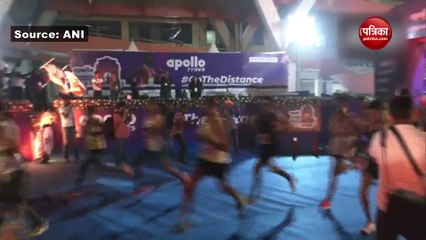 VIDEO : जवाहरलाल नेहरू स्टेडियम में मैराथन, ओलंपिक स्वर्ण पदक विजेता डेविड ने दिखाई झंडी