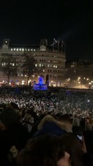 Newcastle United fans in Trafalgar Square ahead of the Carabao Cup final