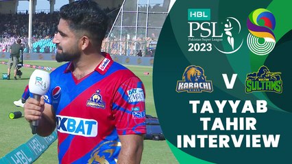Tayyab Tahir Interview | Karachi Kings vs Multan Sultans | Match 14 | HBL PSL 8 | MI2T
