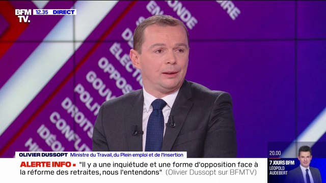 Olivier Dussopt sur les retraites: Jamais vous m'entendrez dire que les 43 années de cotisations sont un plafond