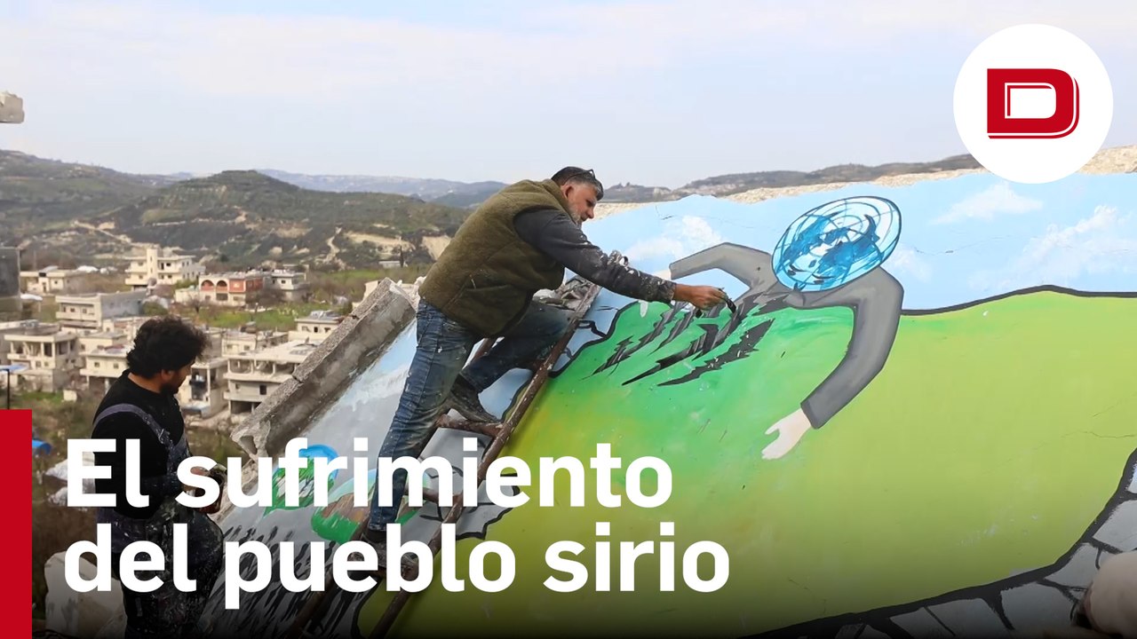 Tras la tragedia llega el arte: los coloridos murales de las ruinas sirias