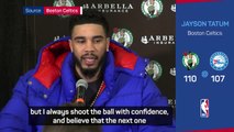 BASKETBALL: NBA: Boston Celtics v Philadelphia 76ers post-game reaction (Tatum, Embiid)
