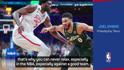 BASKETBALL: NBA: Boston Celtics v Philadelphia 76ers post-game reaction (Tatum, Embiid)