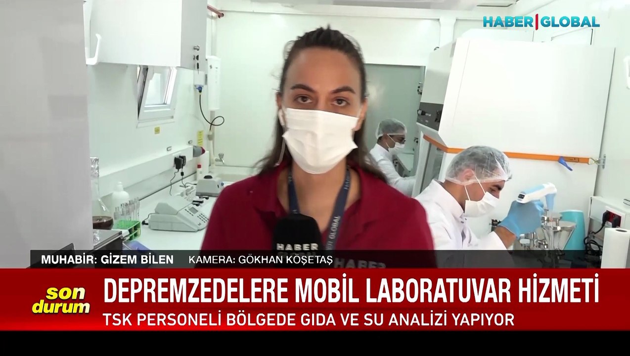 Depremzedelere mobil laboratuvar hizmeti