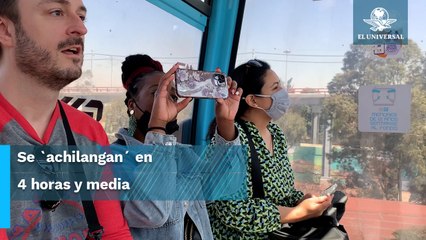 Download Video: Extranjeros turistean en el Cablebús en Iztapalapa