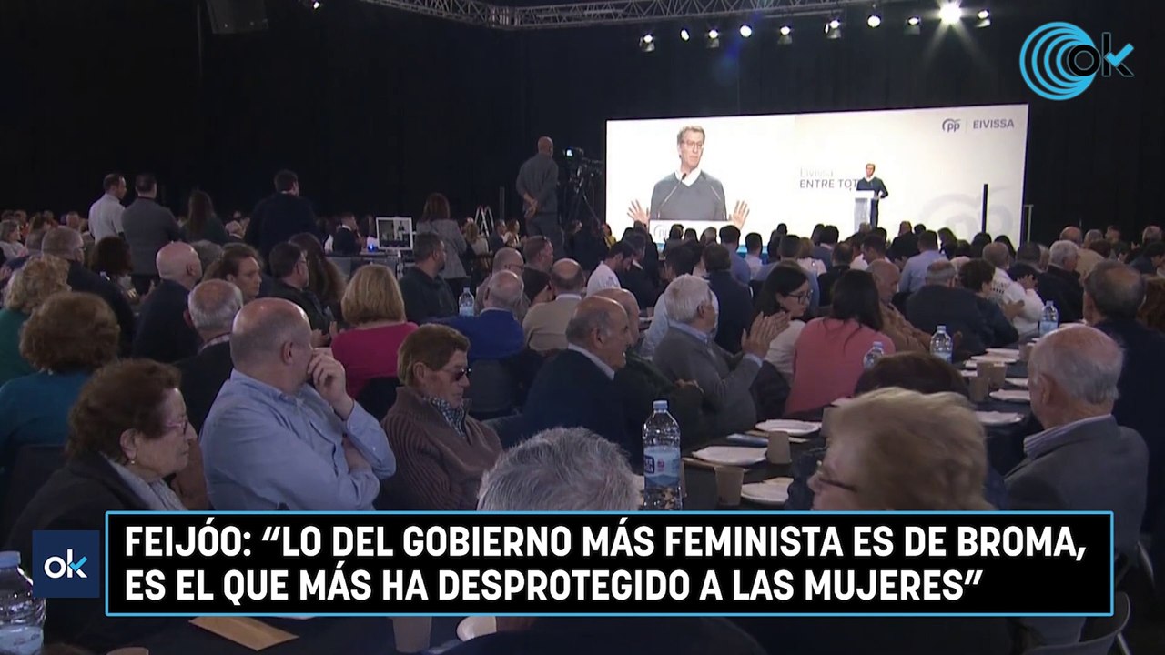 Feijóo: "Lo del Gobierno más feminista es de broma, es el que más ha desprotegido a las mujeres"