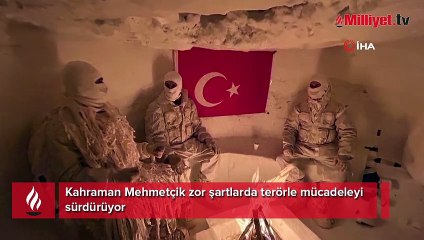 Kahraman Mehmetçik zor şartlarda terörle mücadeleyi sürdürüyor