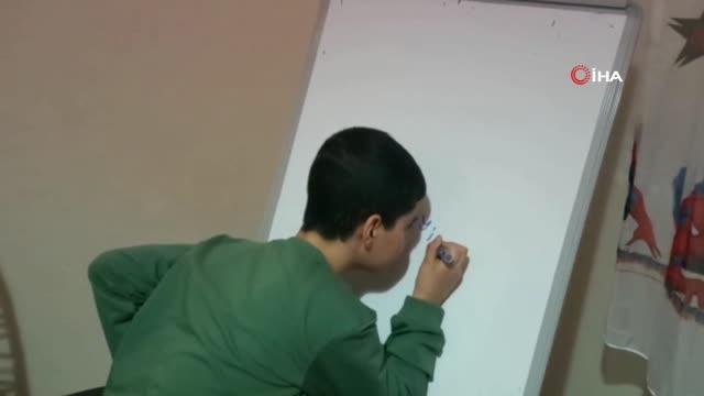 Küçük Taha, tedavisini üstlenen Cumhurbaşkanı Erdoğan'ın doğum gününü kutladı