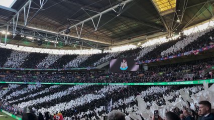 Stunning scenes of Newcastle United fans ahead of kick-off in the Carabao Cup Final