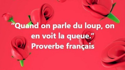 18) “Quand on parle du loup, on en voit la queue.”