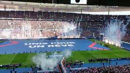 The national anthems before France v Scotland in the Six Nations