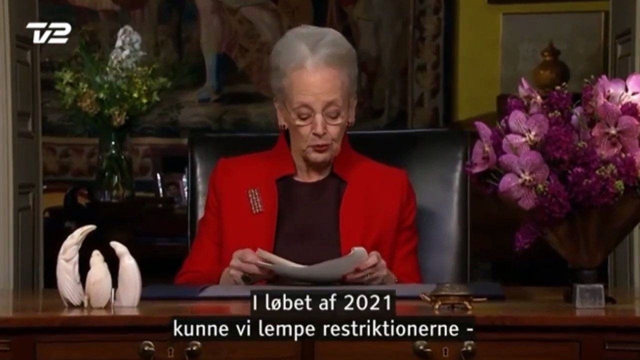 Hendes Majestæt Dronning Margrethe - Nytårstale i 2021 på TV2 Danmark