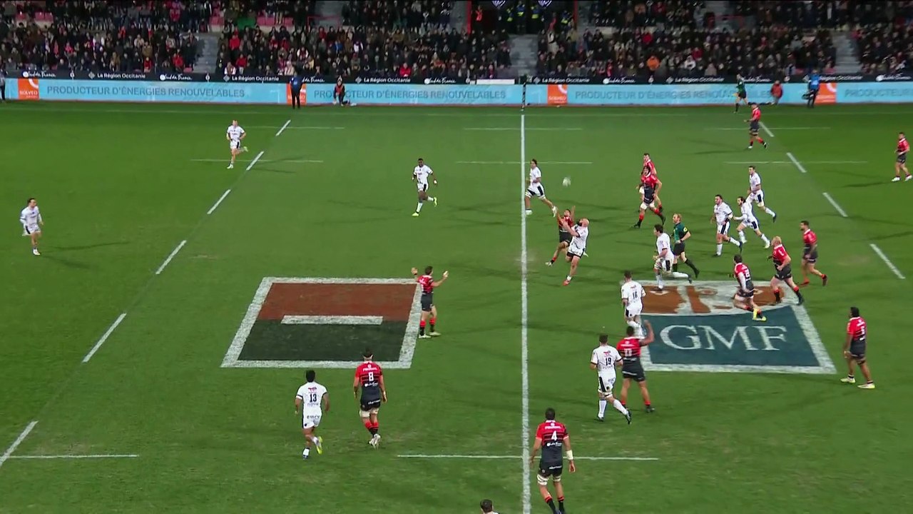 TOP 14 - Essai de Alexandre ROUMAT (ST) - Stade Toulousain - Section Paloise - Saison 2022:2023