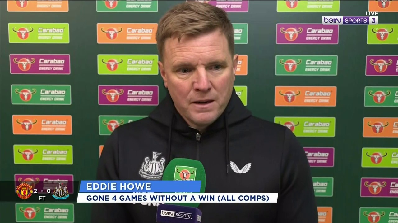 Howe reflects on Carabao Cup final defeat