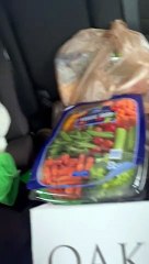 Child Opens Christmas Veggie Tray Early