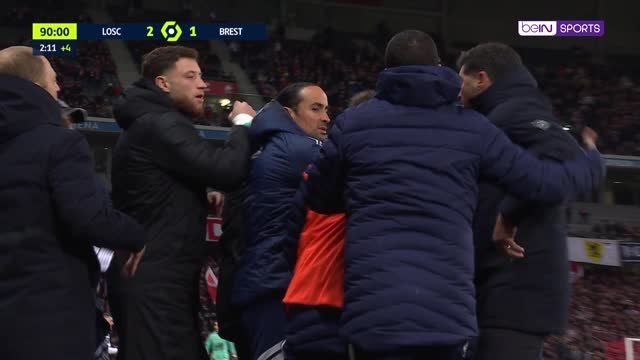 Lille boss Fonseca sent off in heated Brest win