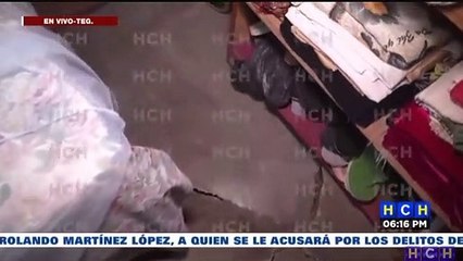 Una familia está a punto de ser tragada por la tierra en la col. Nueva Suyapa de la capital