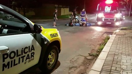 Forte colisão entre motos deixa homens feridos no Coqueiral