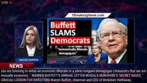Warren Buffett slams critics of stock buybacks after Democrats' scrutiny: