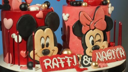 Cake Couple Mickey Minnie Buat Sultan Andara