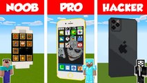 Minecraft NOOB vs PRO vs HACKER_ WORKING IPHONE BUILD CHALLENGE in Minecraft _ Animation