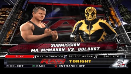 WWE SmackDown vs Raw 2011 Mr. McMahon vs Goldust