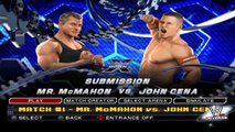 WWE SmackDown vs Raw 2011 Mr. McMahon vs John Cena