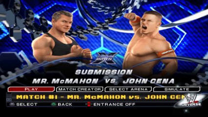 WWE SmackDown vs Raw 2011 Mr. McMahon vs John Cena