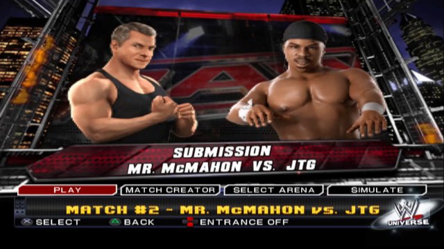 WWE SmackDown vs Raw 2011 Mr. McMahon vs JTG