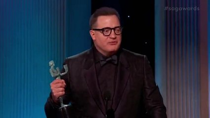 Brendan Fraser gives emotional speech at SAG Awards after win for The Whale